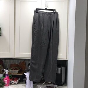 Vintage Southern Lady Gray Trousers with Pockets and Elastic Inserts NOS